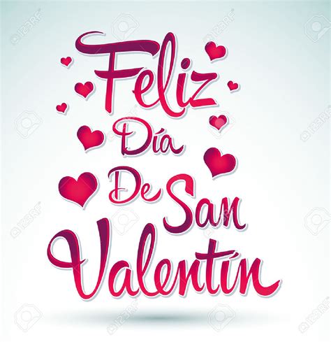 25126984 Feliz Dia De San Valentin Happy Valentines Day Spanish Text