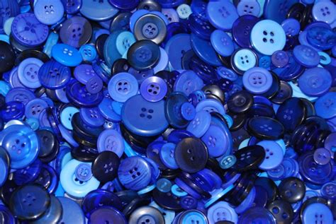 Tiny Baby Blue Mixed Tiny Sizes Of Various Tiny Buttons For Sewing And
