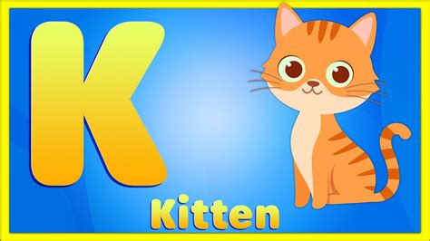 Letter K Kitten Key Kick Kite Kangaroo Learn The Alphabet