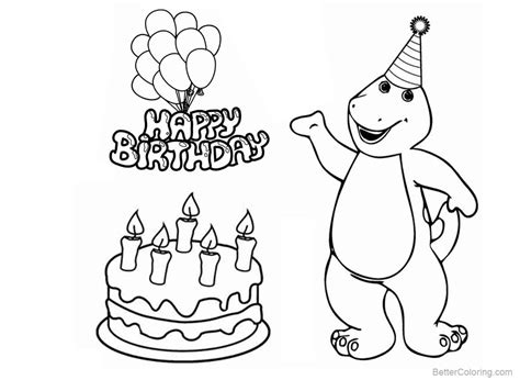 Printable Barney Happy Birthday Printable World Holiday