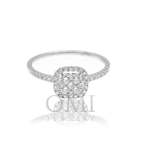 18k White Gold Ladies Ring With 05 Ct Diamonds Omi Jewelry