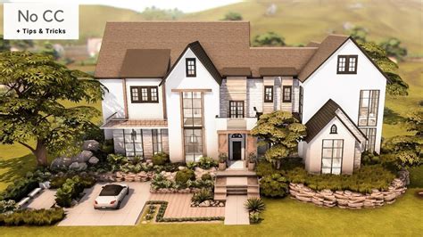 The Sims 4 Villa In Modern Farmhouse Style No Cc Stop Motion