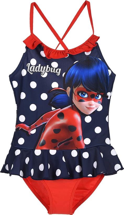 Miraculous Ladybug Girls Swimsuit Bathing Suit 4 5 Years Blue Amazon Ca Clothing Shoes