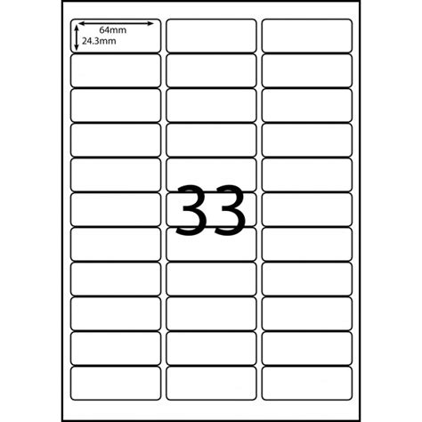 143.264 login or register with us Labels on sheets - 33 labels per sheet 64mm x 24.3mm
