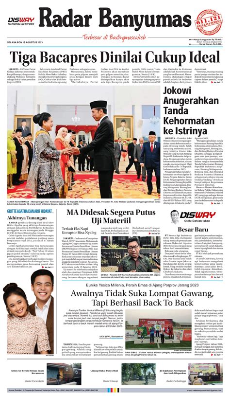 Epaper Selasa Agustus Radar Banyumas Digital Edition