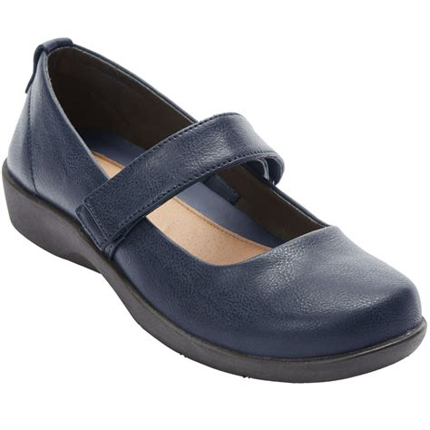 Comfortview Comfortview Womens Wide Width The Carla Mary Jane Flat