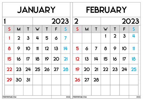 Free 2 Month Printable Calendar 2023 Variety Size And Format