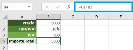 Calcular El IVA En Excel Excel Total