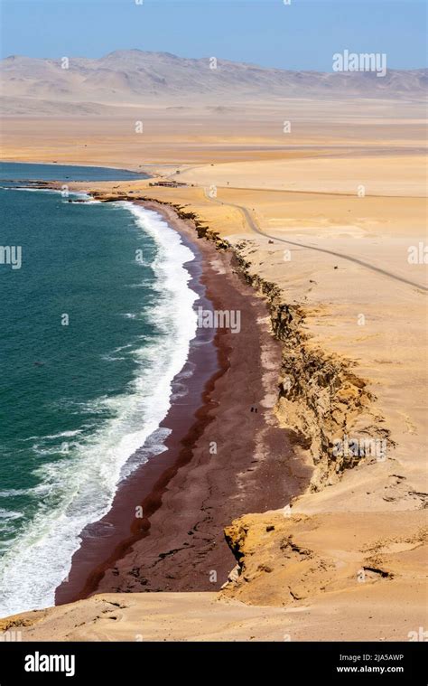 The Red Beach Paracas Reserve Ica Region Peru Stock Photo Alamy