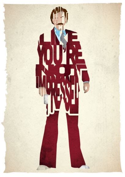 Impressed Anchorman By On The Bazaar Typography Poster Anchorman