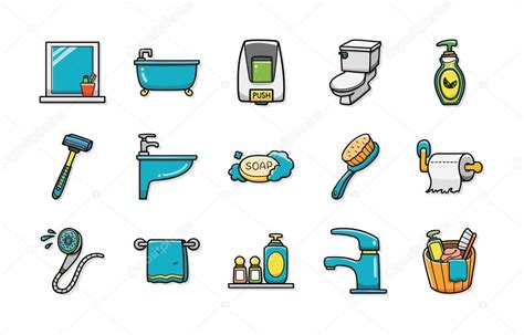 Sanitary And Bathroom Icons Seteps10 Stock Photo By ©wenchiawang 111486922