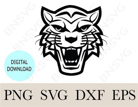 Tiger Head SVG Tiger Head Image PNG EPS Cut Files Layered Etsy