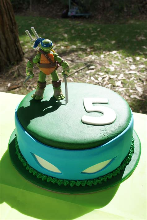 Ninja Turtle Cake Leonardo Ninja Turtle Birthday Cake Turtle