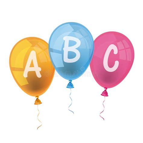 Balloons Abc Stock Vector Illustration Of White Enrollment 74950001