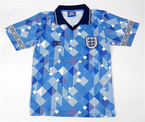England 1990 World Cup Away Soccer Jersey Football Shirt Etsy
