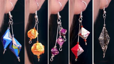 Origami Jewelry Tutorial How To Make Origami Earrings Diy Origami