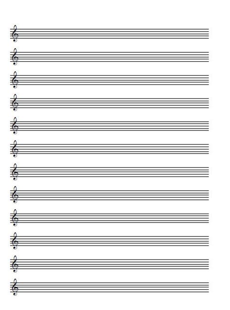 Blank Music Sheet Printable