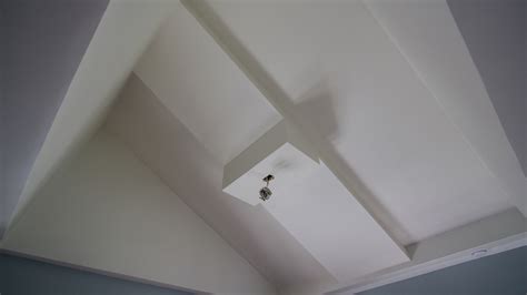 This box attaches to a brace that fits between two ceiling joists. electrical - Can we safely hang a ceiling fan from our ...