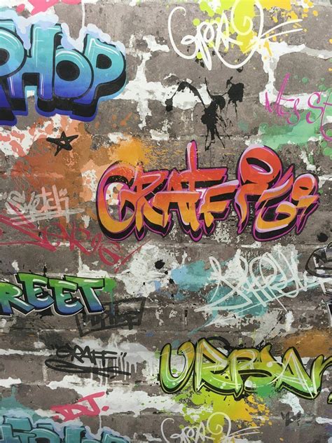 Graffiti Style Wallpaper Teenager Kids Spray Paint Art
