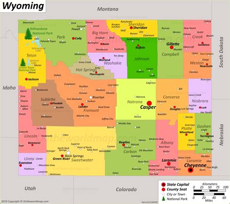 Wyoming State Map Usa Maps Of Wyoming Wy