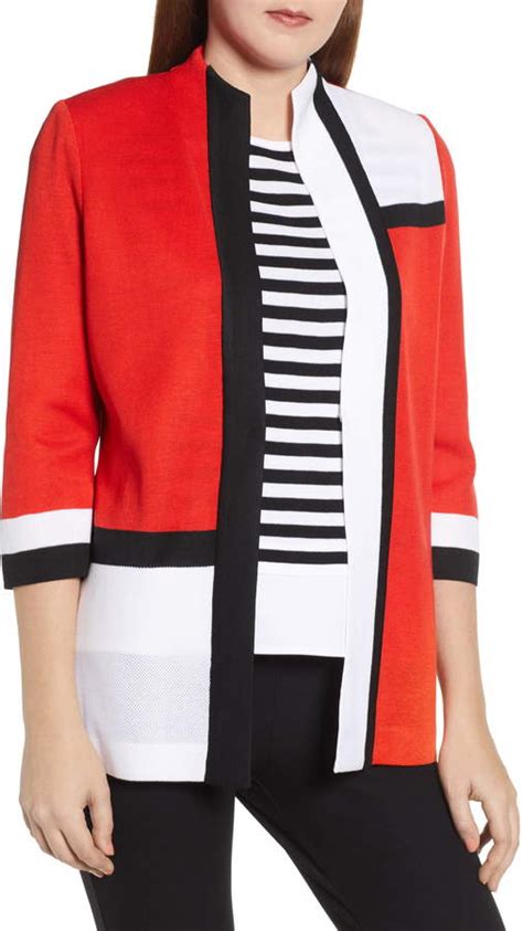 Ming Wang Colorblock Knit Jacket Lira Clothing Corporate Wear Jersey