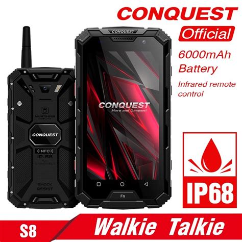 Buyreview Mobile Phones Conquest S8 Ip68 Rugged Smart Phone 4gb 64gb