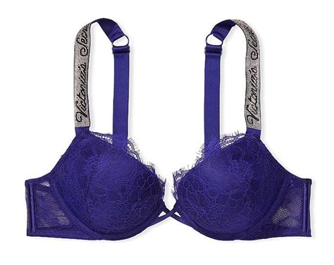 Victorias Secret Bombshell Push Up Bra Adds 2 Cups Shine Strap Night