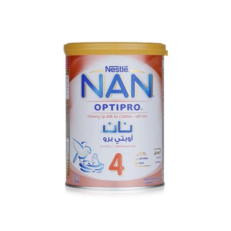Designed to support bone development. Nestle NAN growing up milk stage 4 400g - Spinneys UAE