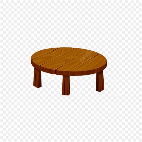 Cartoon Dining Table Wooden Table Wood Table Round Table Brown Dining