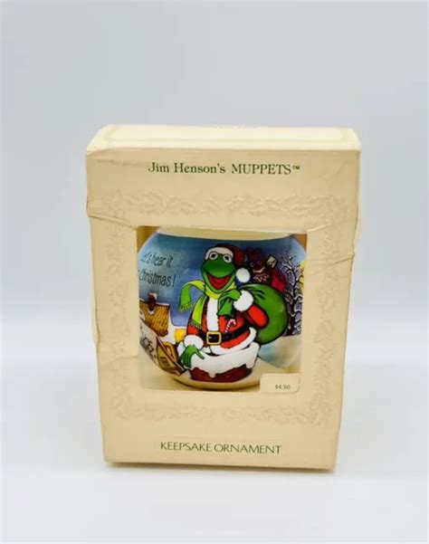 Vtg Hallmark 1981 Muppets Jim Hensons Miss Piggy Kermit Frog Christmas