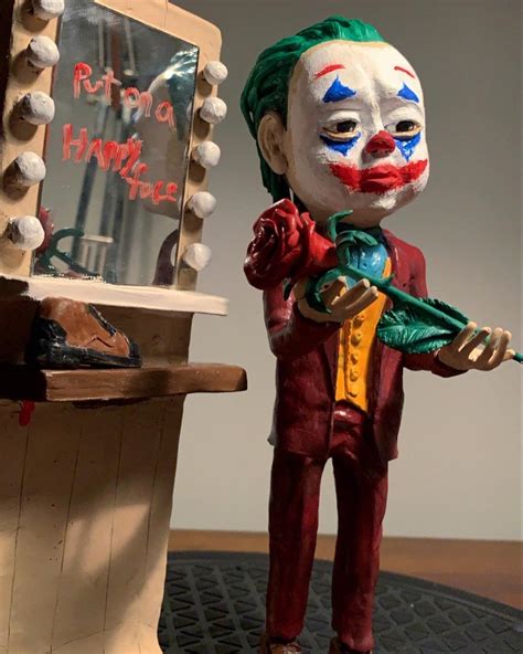 Handmade Joker Cartoon Sculpture Polymer Clay Figure Art Etsy