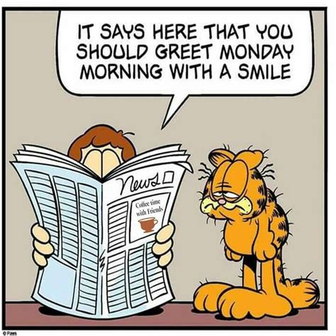 Garfield Monday Morning Humor Ad Monday Morning Humor Morning