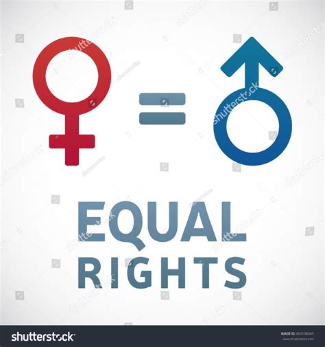 Equal Rights Concept Men Women Female Image Vectorielle De Stock