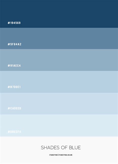 Blue Winter Colour Palette Shades Of Blue Colour Scheme Itakeyou