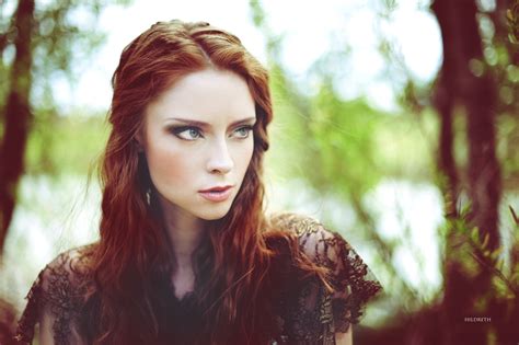 1504x1008 Redhead Green Eyes Women Women Outdoors Gothic Wallpaper