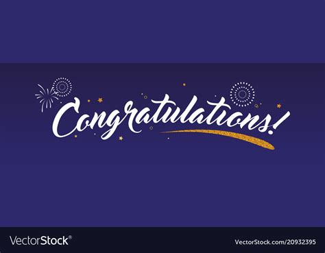 Congrats Congratulations Banner With Glitter Vector Image