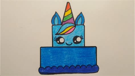 Draw So Cute Unicorn Rainbow Cake
