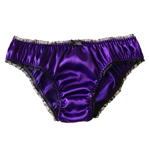 Satin Frilly Sissy Panties Bikini Knicker Underwear Briefs Uk Size Ebay