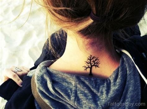 Small Tree Tattoo On Back Neck Tattoo Designs Tattoo Pictures