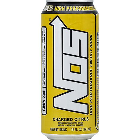 Nos Energy Drink High Performance Charged Citrus Beverages Valli