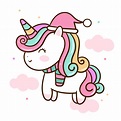 Cute unicorn vector Kawaii animal Christmas character 686850 Vector Art ...