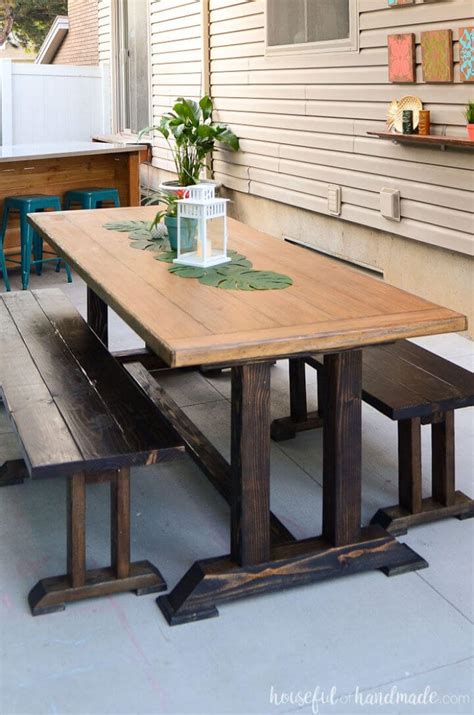Building a table can be a very satisfying project. 14 Free Farmhouse Style DIY Outdoor Dining Table Plans