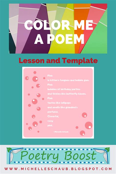 Color Poem Lesson And Template Writing Mentor Texts Poem Lesson