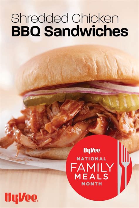 Easy pulled chicken sandwiches topped with a sweet and tangy cabbage slaw. That's Smart! Shredded Chicken BBQ Sandwiches | Recipe ...