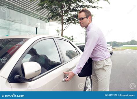 Businessman And His Car Stock Photo Image Of Modern 35192100