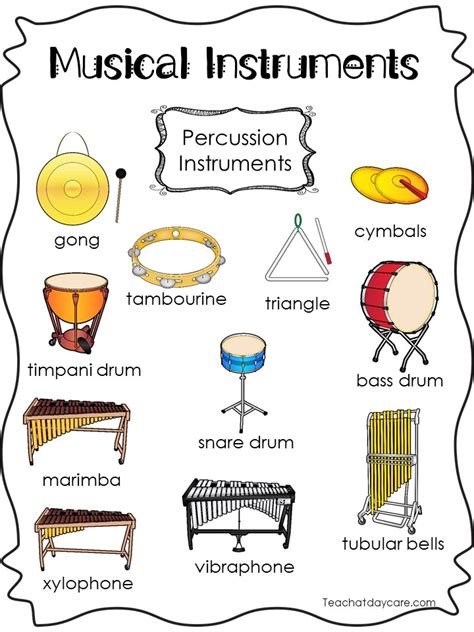 5 Musical Instruments Class Posters Anchor Charts Made By Teachers