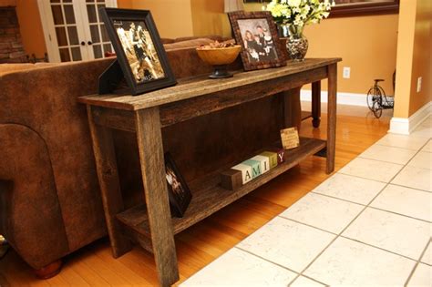 Reclaimed Oak Sofa Table Rustic Console Tables Atlanta By What