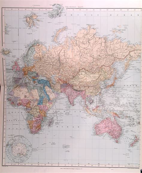 A Chart Of The World On Mercator S Projection Large World Map