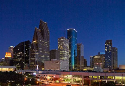 Dusk Shot Of The Houston Texas Skyline Library Of Congress
