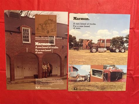 Lot 2 C1970s Marmon A Rare Breed Truck Dealer Sales Brochures Ebay